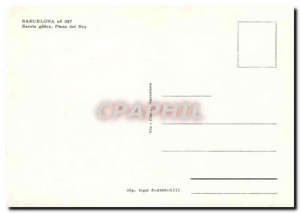 Barcelona — Barrio Gòtic, Plaza del Rey — n° 027 - Verso