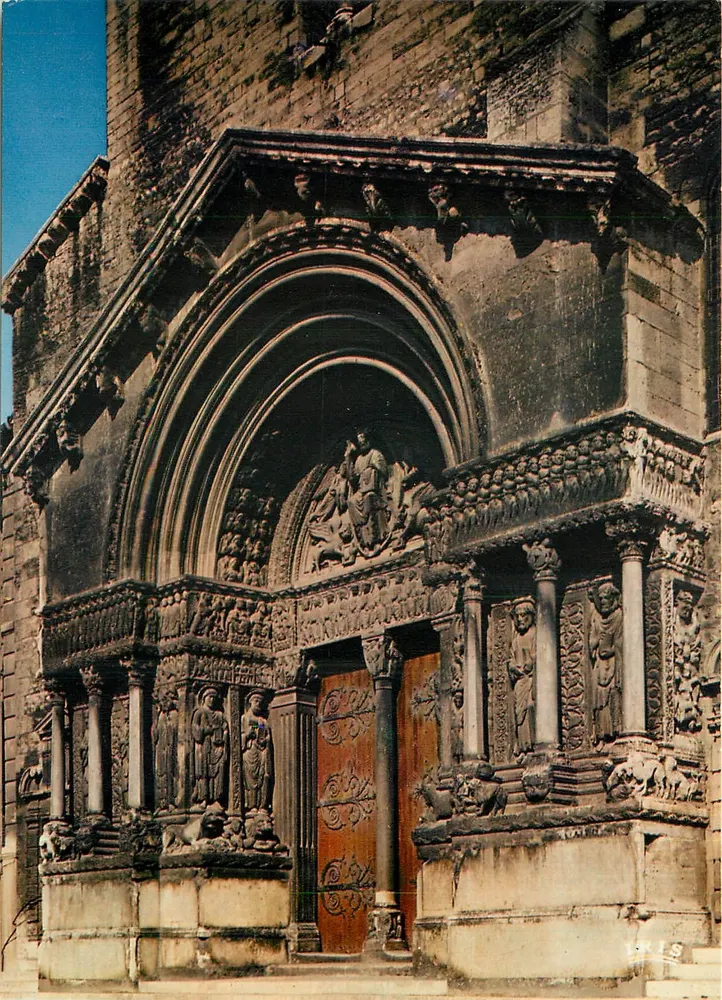 Porche de la cathédrale Saint-Trophime — Arles — éditeur G. Gandini, Marseille - Recto