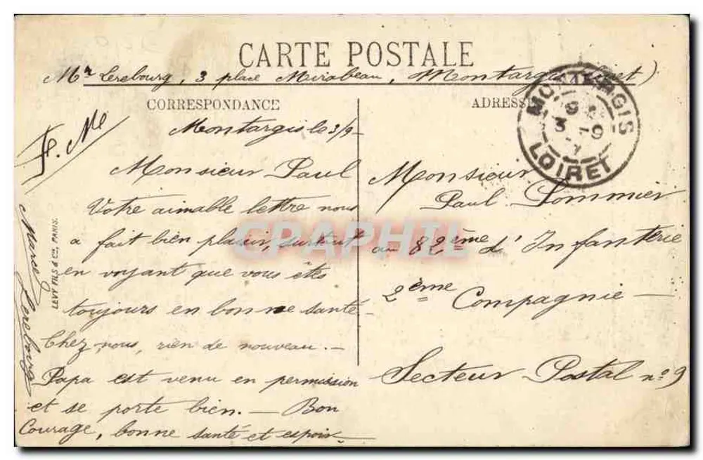 Montargis — El Perro de Montargis — leyenda del siglo XIV - Reverso