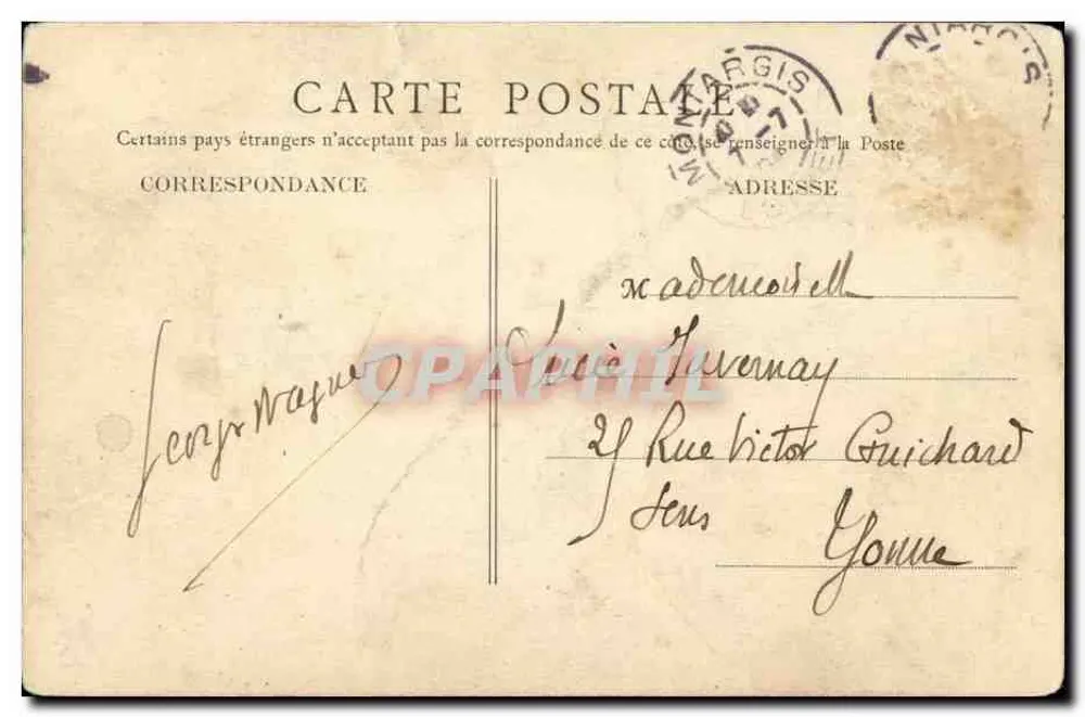 Montargis — The Gate of the Castle — Chartier frères, publisher, Montargis - Back