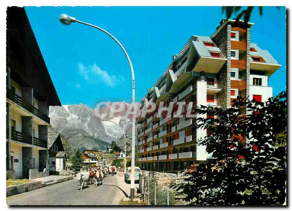 Courmayeur — vista de la valle con Dente del Gigante en segundo plano — Ed. E.G.I. - Anverso