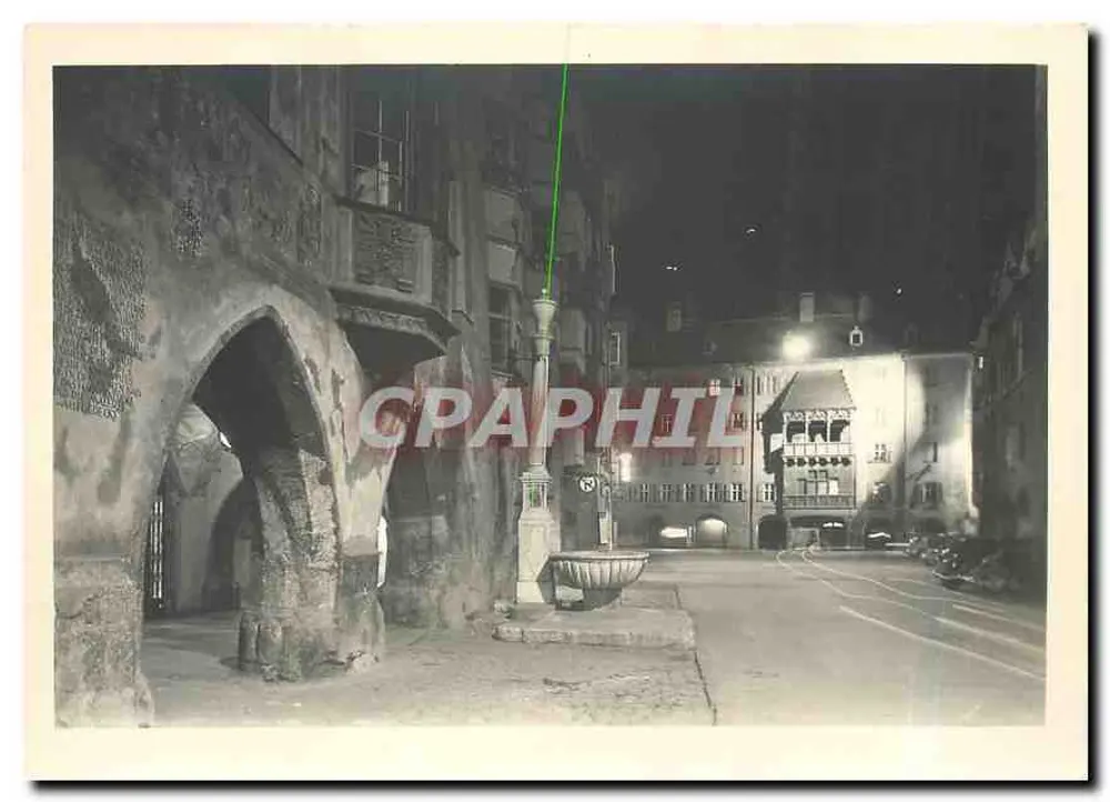 Innsbruck bei Nacht: Herzog-Friedrich-Straße — Verlag Innsbruck, Nr. 3024 - Vorderseite