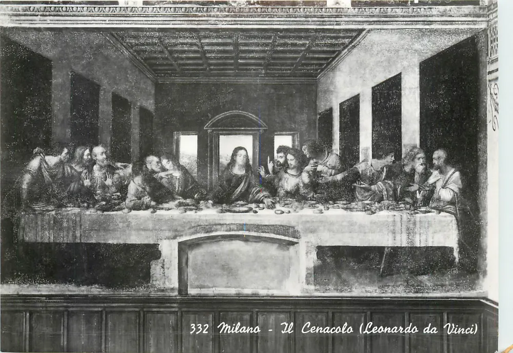Milano - Het Cenacolo (Leonardo da Vinci) — serie 332 — uitgever Bronofoto Milano - Voorkant