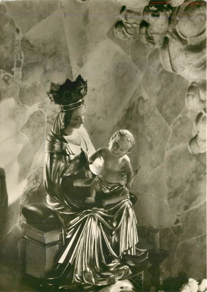 Madona da capela de Birnau — estátua em metal polido — Verlag Simon und Koch, Birnau - Frente
