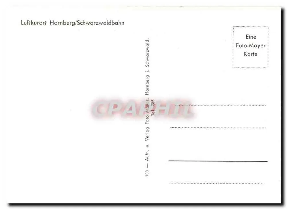 Hornberg — Ansicht der Freilichtbühne, des Stadtbrunnens und der Landsknechtsgruppe — Photo-Mayer - Rückseite