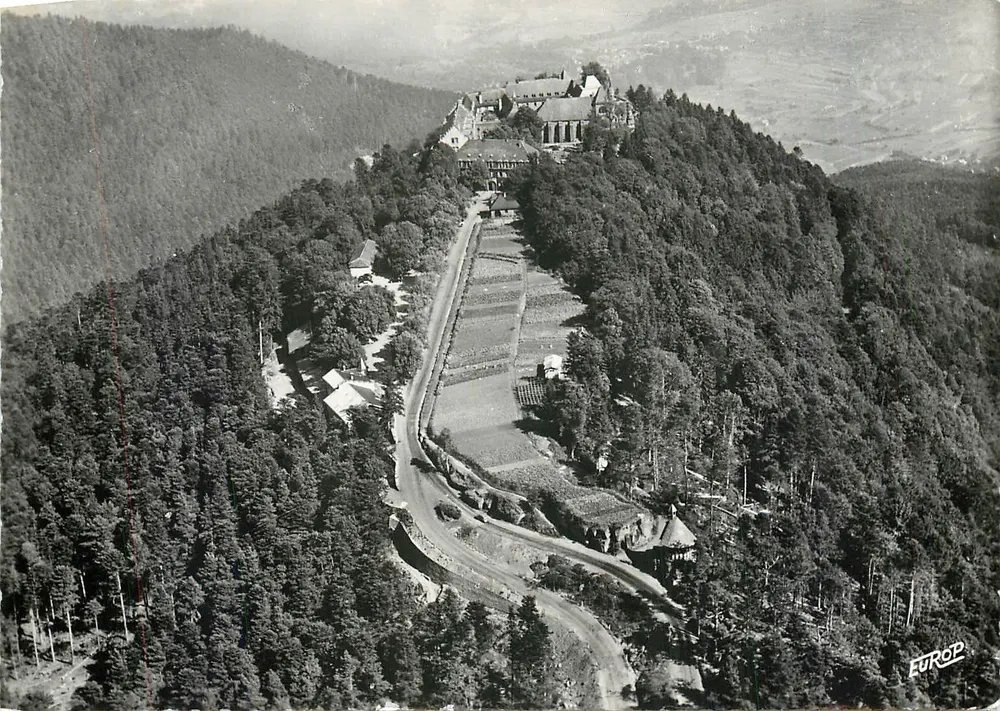 Mont Sainte-Odile — Luftbild — Anfahrt von der südlichen Seite — Edition Pierron - Pierrabin, Sarreguemines - Vorderseite