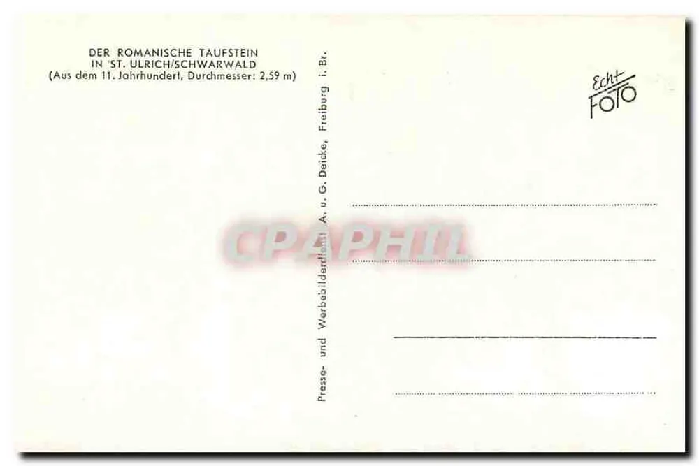 Tauffstein romano — Saint-Ulrich/Schwarzwald — A. u. G. Deide, Freiburg - Reverso