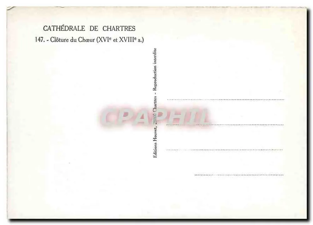 Chartreser Kathedrale — Chorfenster (16. und 18. Jahrhundert) — Houvet Editions, 2000 - Rückseite