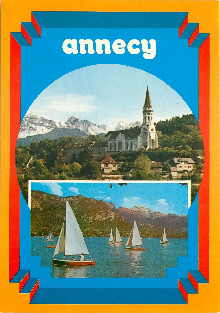 Annecy — Lac pur, Visitation et régate sur le lac — Éditions Guebey S.A.R.L. - Recto