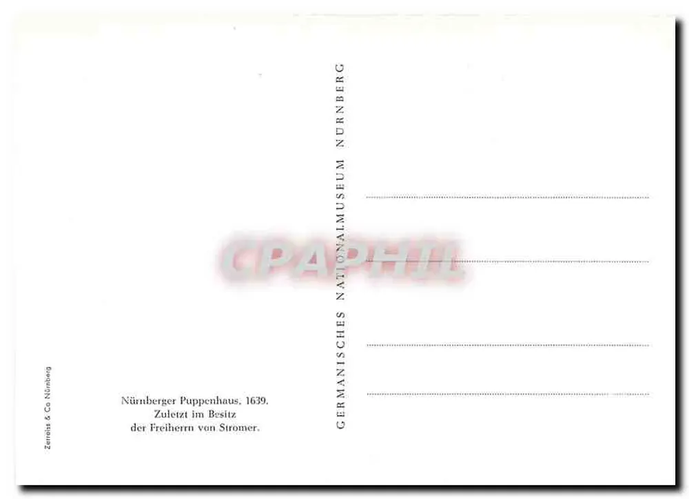 न्यूर्नबर्गर पुप्पेनहाउस - 1639 - जार्निट्ज एंड को. न्यूर्नबर्ग - पीछे