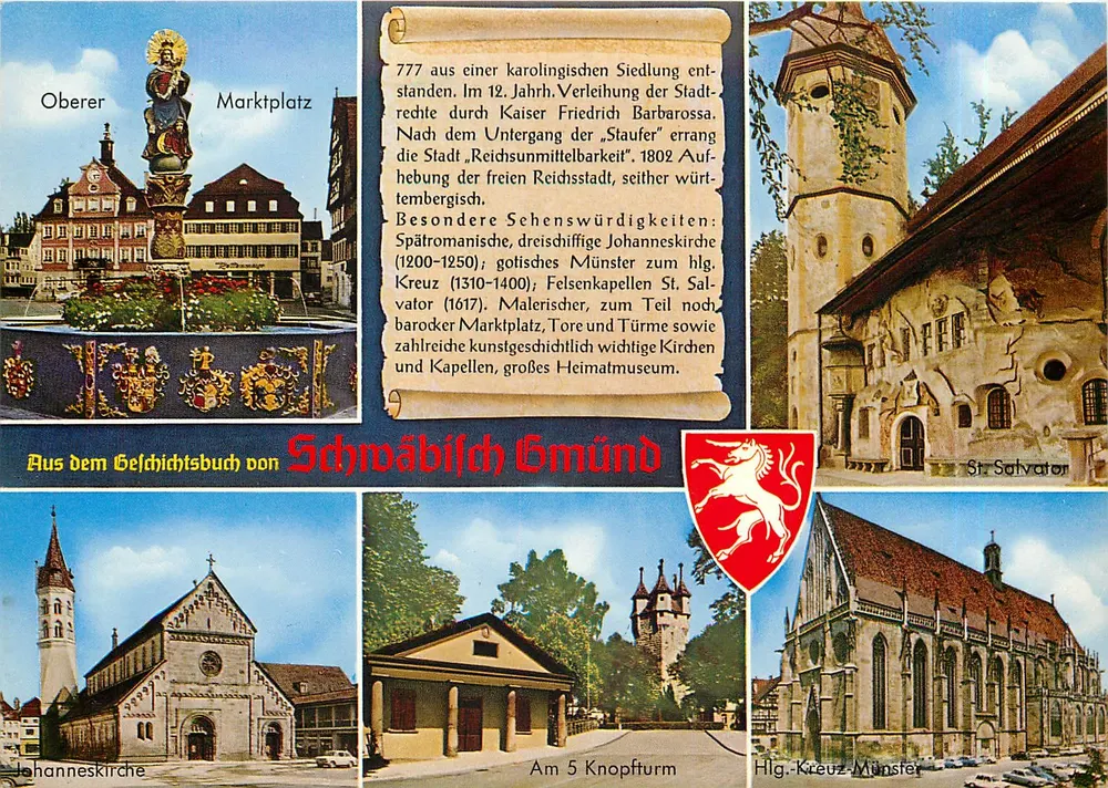 Schwäbisch Gmünd — História e monumentos — Bildverlag Traut - Frente