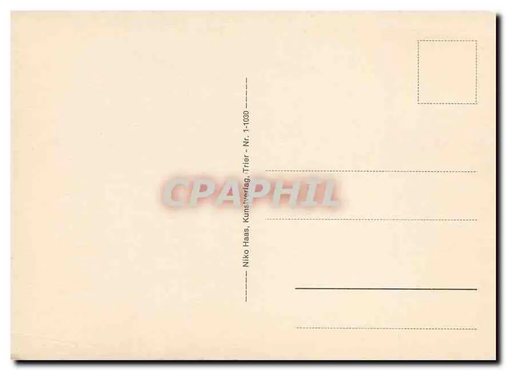 A Mosela de Trier a Koblenz — Carta postal ilustrada com mapa e fotos de locais — editor Niko Haas, Trier - Verso