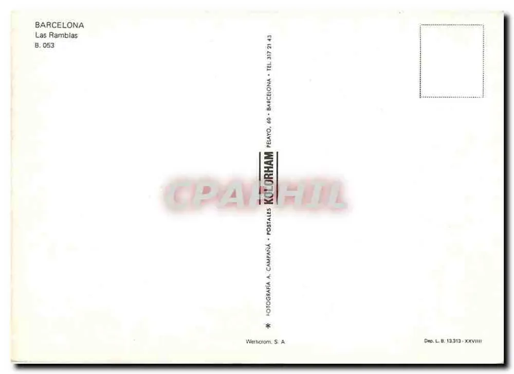 Las Ramblas — mercado de flores — B.053 - Verso