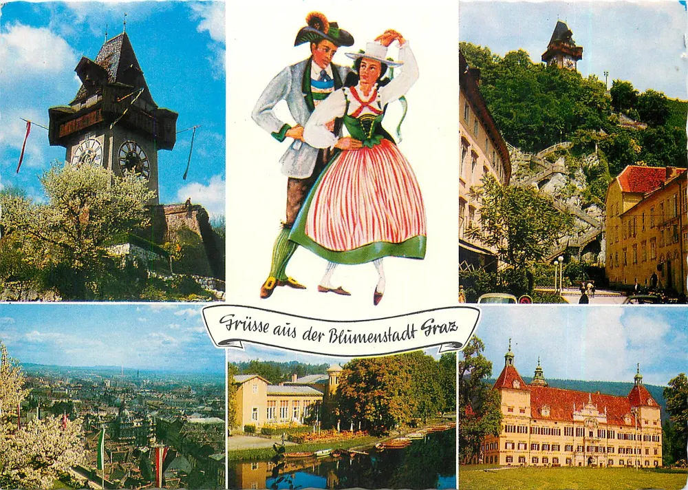 Graz, Steiermark — Grüss aus der Blümenstadt Graz — Verlag Druckerei Helmut WINKLEN - Recto