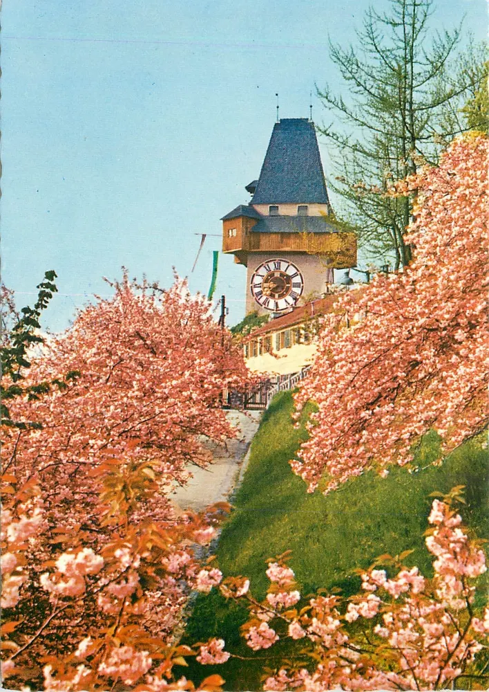 Graz, Styria — Uhrturm na Zamku — Spécial-Traffic-Souvenirs, nr 3503 FG - Awers