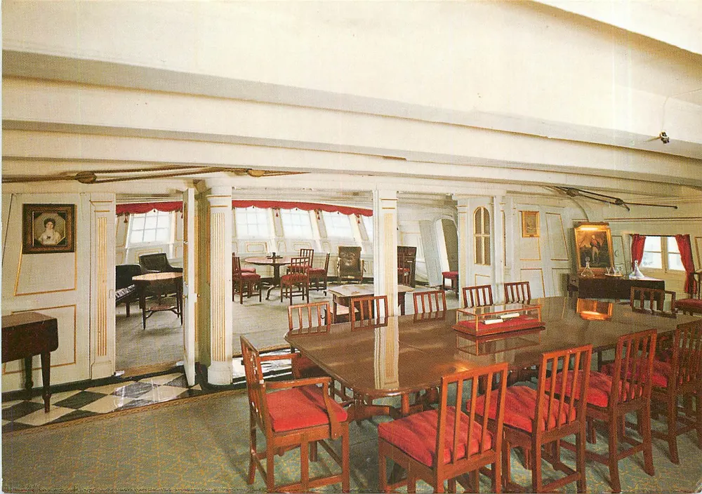 HMS VICTORY — Wielka kajuta — Pitkin Pictorial Postcards - Awers
