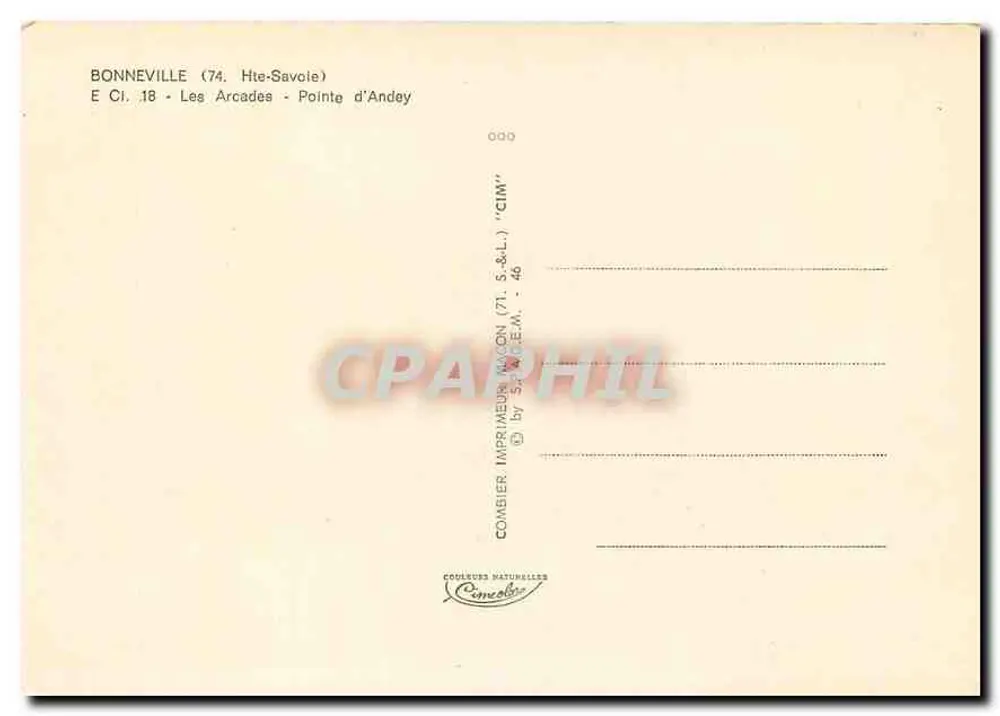 Bonneville (74) — De Arcades - Punt van Andey — CIM - Achterkant