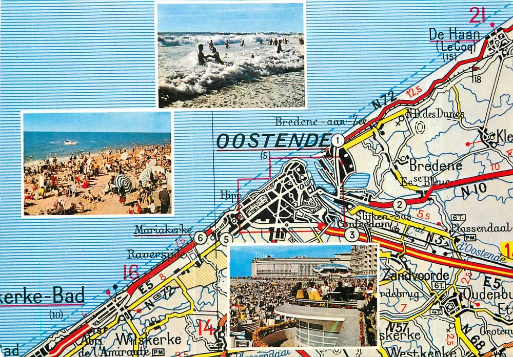 Oostende — Carta Michelin — Editor Antigos Estudantes Thill, Bruxelas - Frente