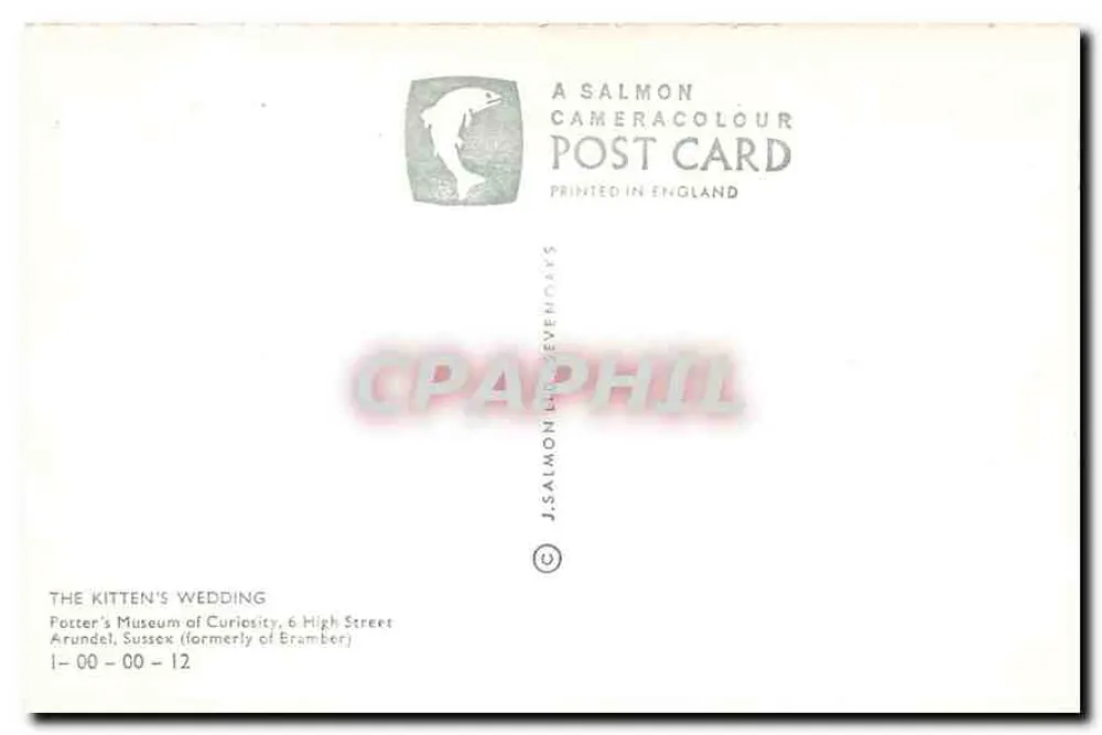 Hochzeit der Katzen — HochzeitsSzene — J. Salmon Cameracolour, n° 1-00-02 - Rückseite
