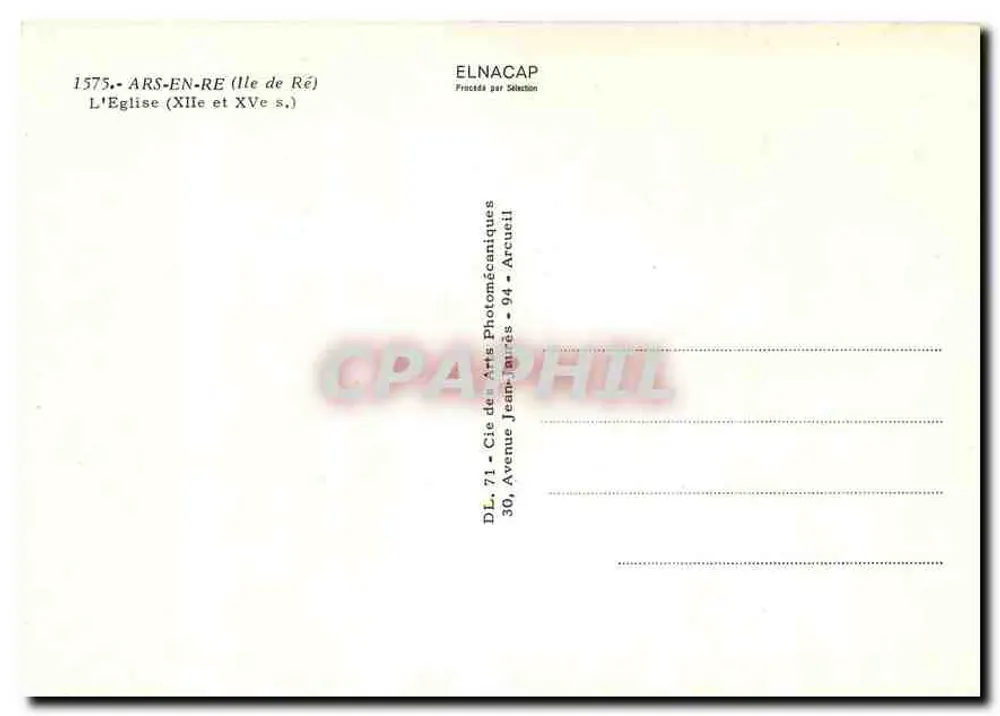 Ars-en-Ré — L'Église (XIe et XVe s.) — Elnacap - Verso
