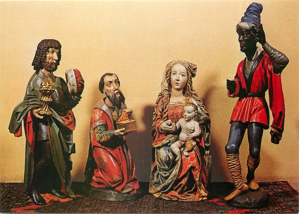 Dreikönigsgruppe — Bergkirche Laudenbach — vermutlich Riemenschneider-Schule - Vorderseite