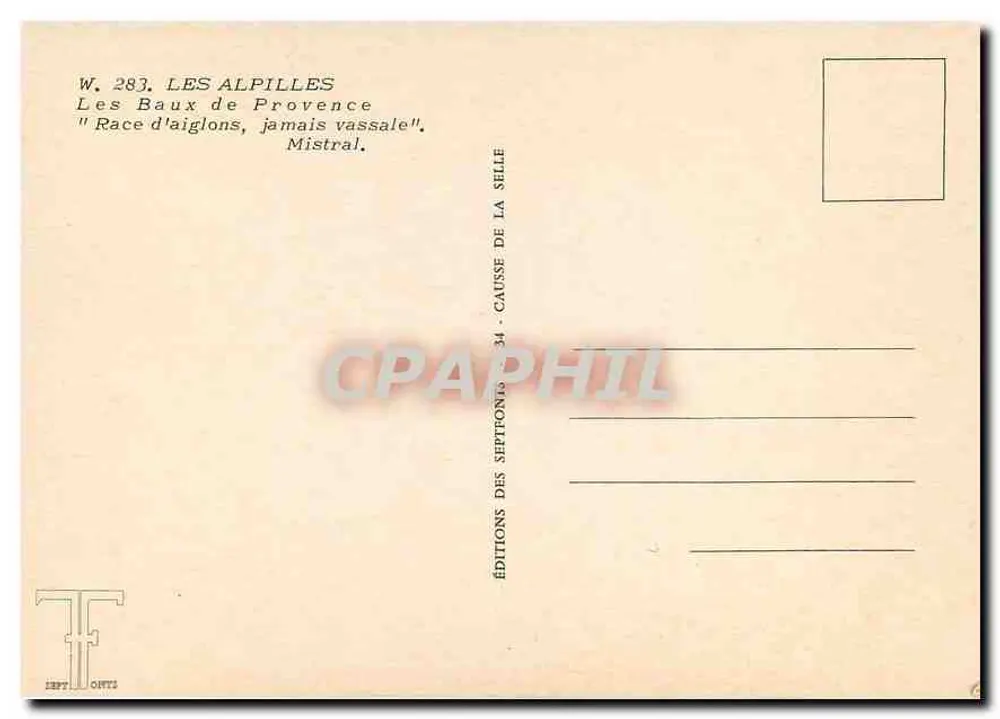 Les Alpilles — Les Baux-de-Provence — Éditions de la Selle - Rückseite