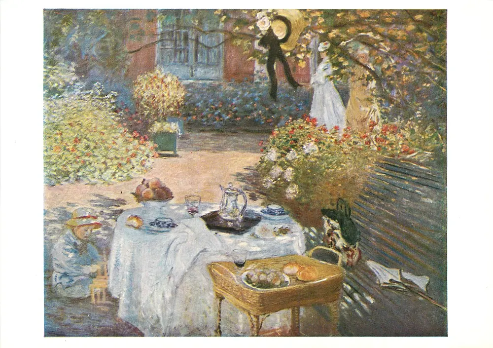 Claude Monet (1840-1926) — O almoço no jardim — Éditions Braun, n°6 - Frente