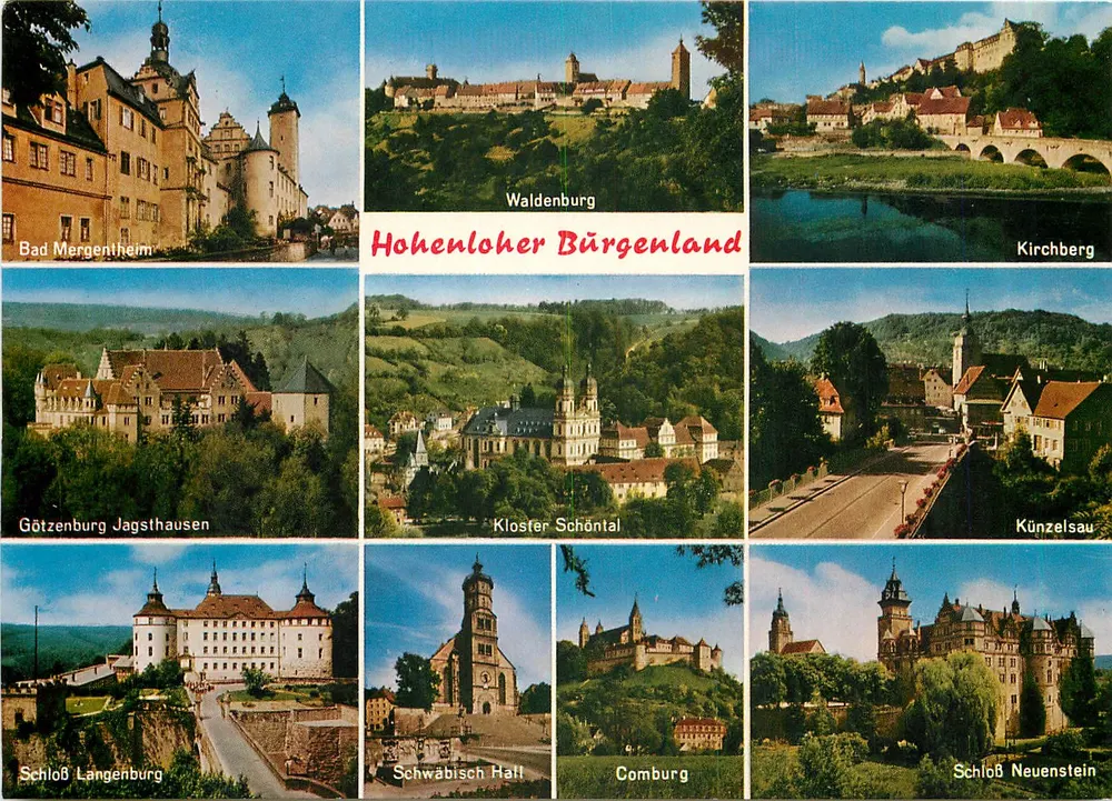 Hohenloher Bürigenland — Local turístico — Gebr. Meier Tübingen, n° FD 860 L 111 QRE - Frente