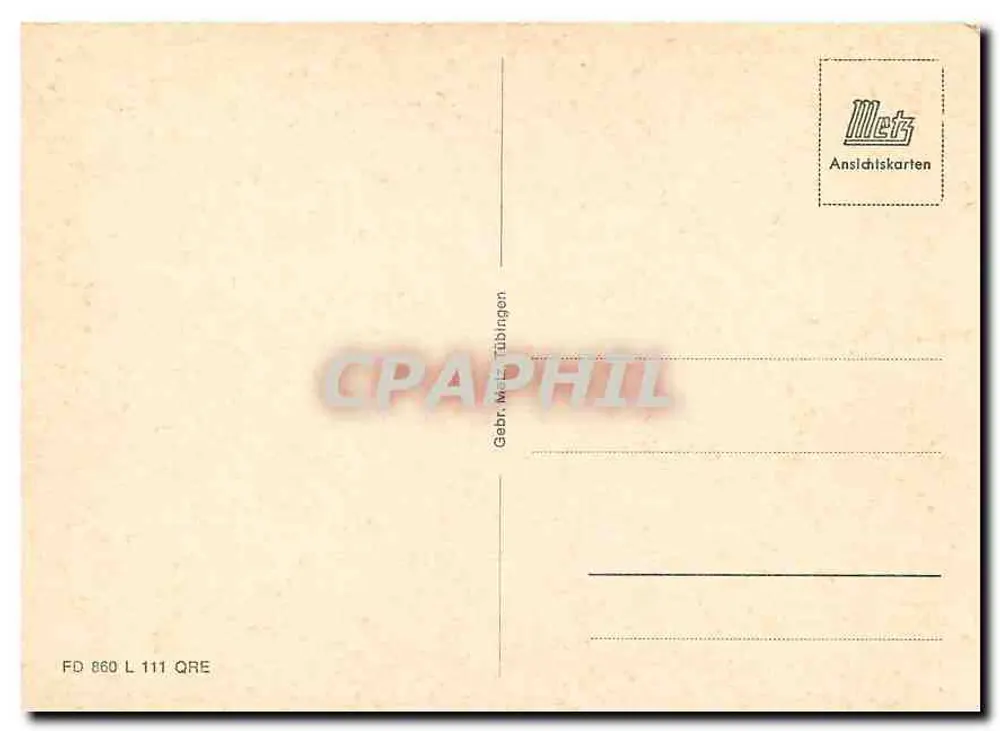 Hohenloher Bürigenland — Local turístico — Gebr. Meier Tübingen, n° FD 860 L 111 QRE - Verso