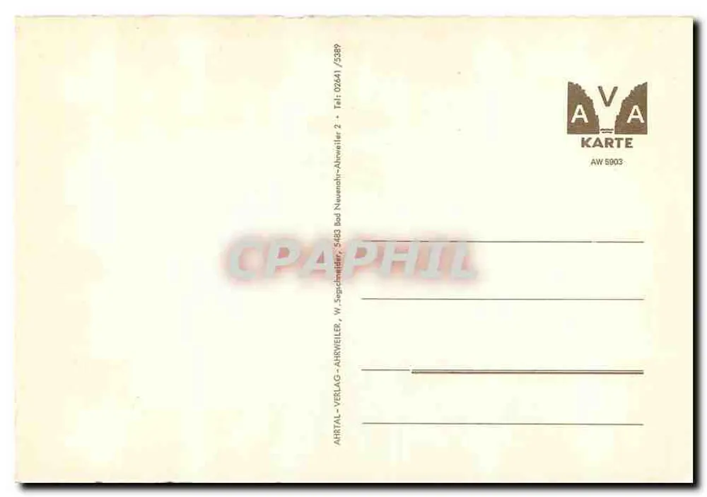Ahrtal — carta postal romanticizada — AARTAL-VERLAG, Bad Neuenahr-Ahrweiler - Verso