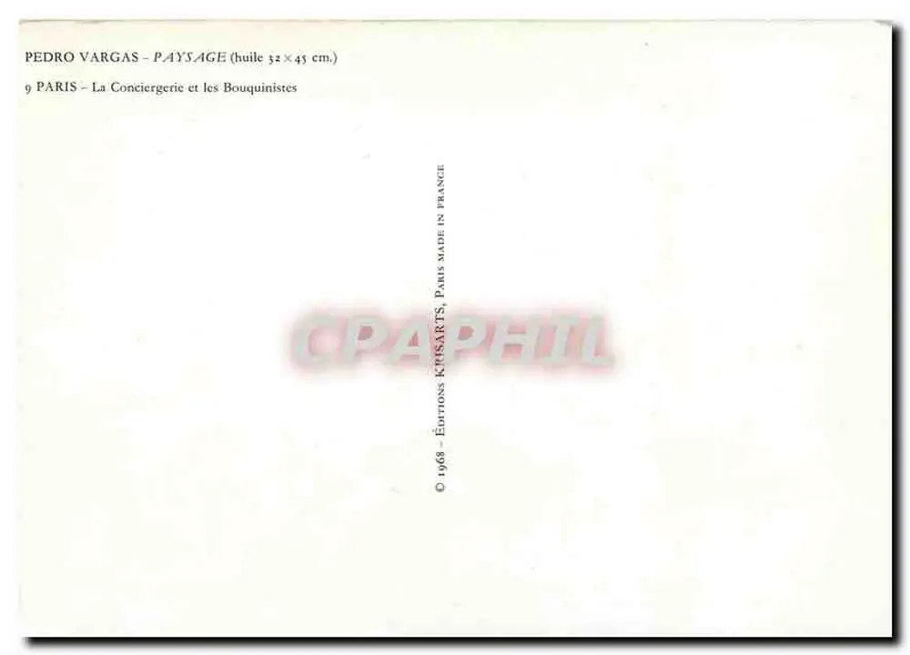 Paris – Conciergerie e os Bouquinistes — Pedro Vargas - Verso