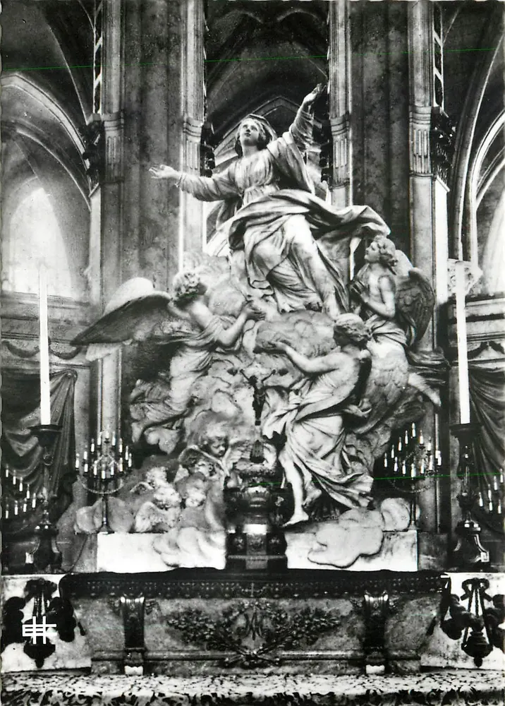 Katedra w Chartres — Wniebowzięcie (XVIII w.) — autorstwa Bridayana — Wydawnictwo Houvet - Awers