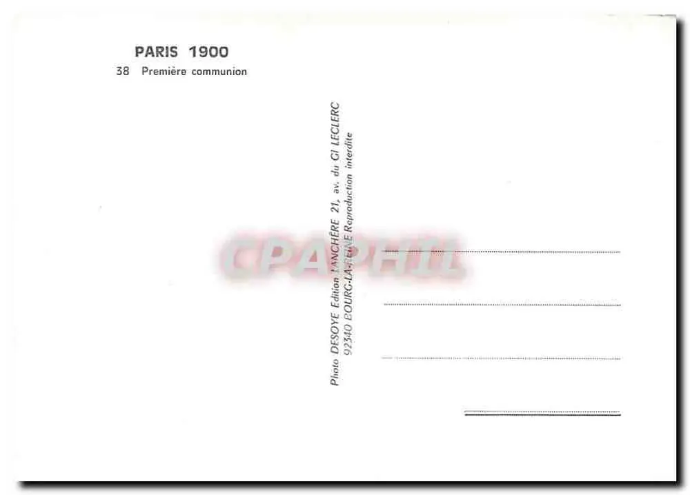 पेरिस 1900 — पहला आस्थान — एडिशन डेसोये - पीछे