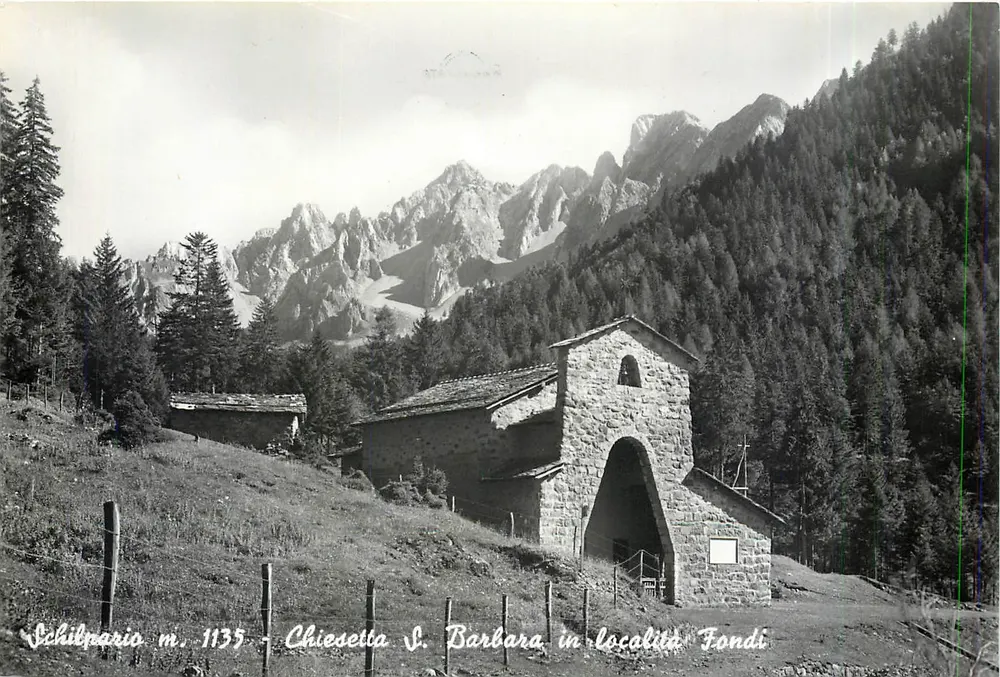 Schilpario m. 1135 - Chiesetta S. Barbara in località Fondi — Prop. Ris. Pini Salvatore - Vorderseite