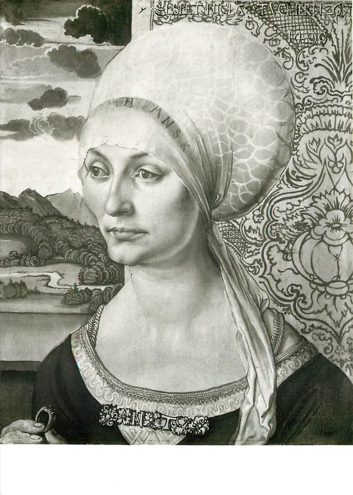 Retrato de Elisabeth Tucher — Albrecht Dürer — Édition des Musées d'État de Kassel - Frente