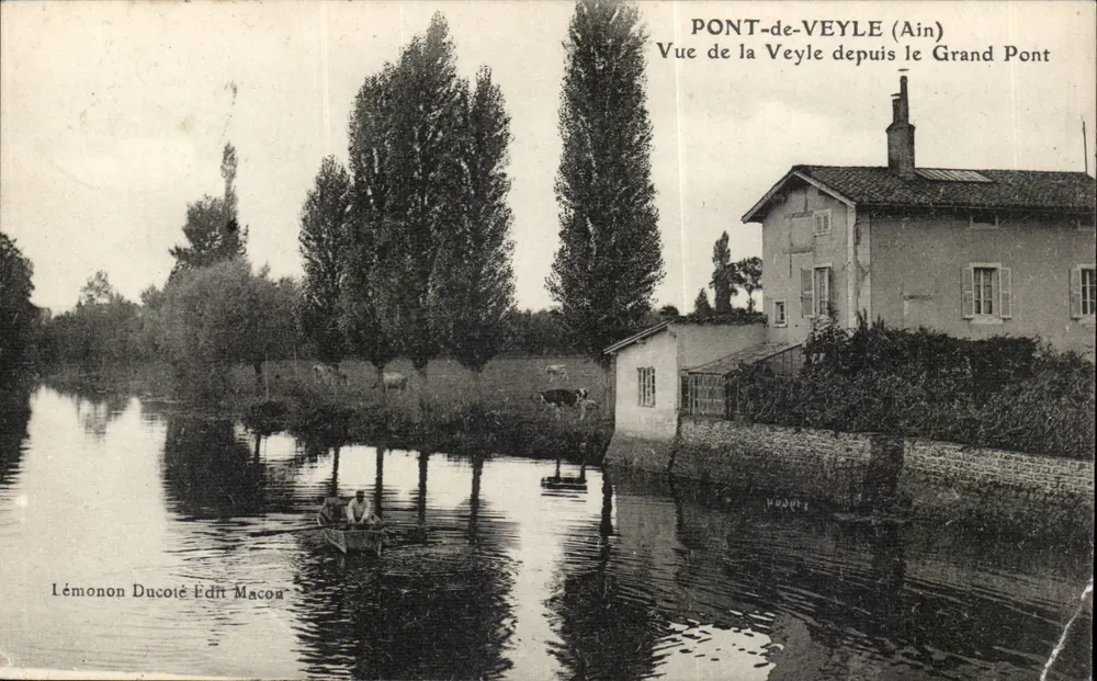 PONT-de-VEYLE (Ain) — Blick auf die Veyle vom Grand Pont — Lémonon Ducoïté Edit Macon - Vorderseite
