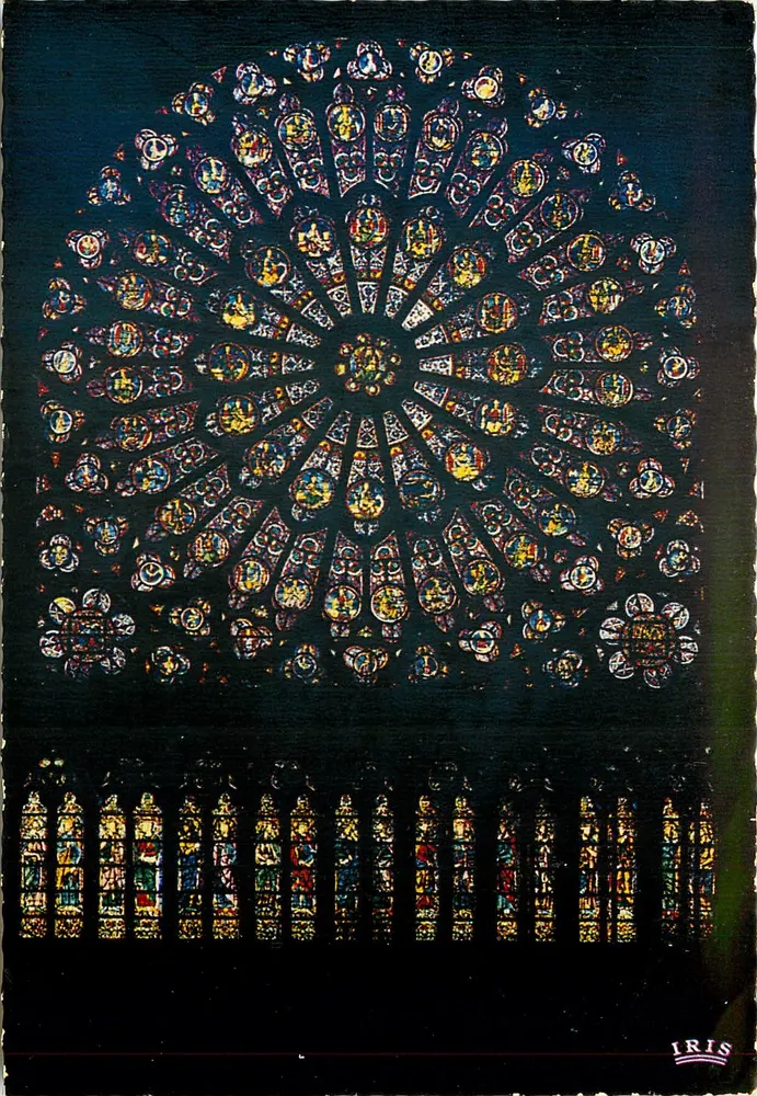 Rosace norte da Catedral de Notre-Dame — Paris — Edições Chantalm - Frente