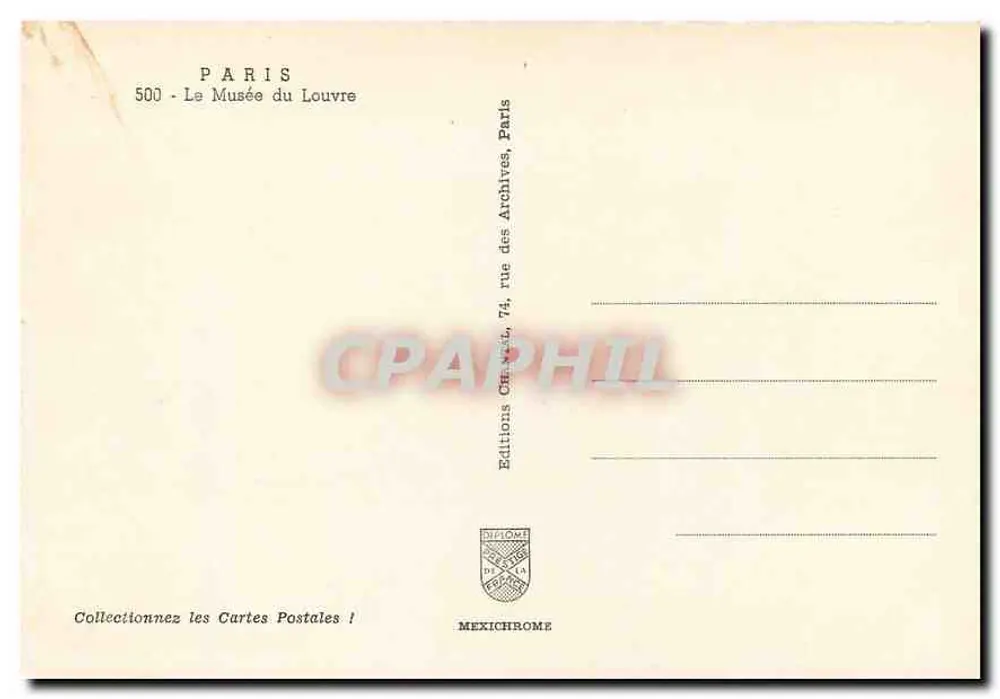 O Museu do Louvre — Paris — Éditions Diplomate - Verso