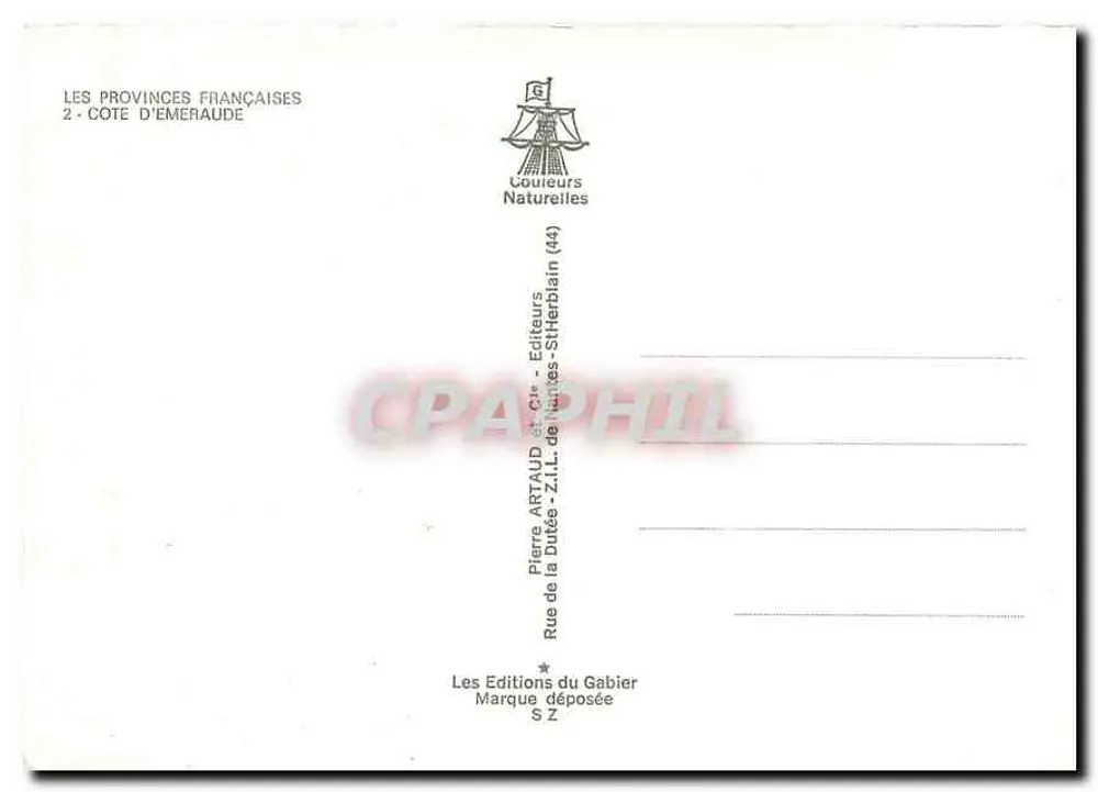 Bretagne - Côte d'Émeraude — Verlag Pierre Artaud & Cie, Serie 2 - Rückseite