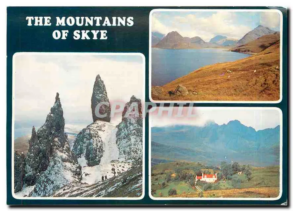 Montanhas de Skye — vista das Storr Rocks — editor: Printed in Scotland, n° PIS/24237 - Frente