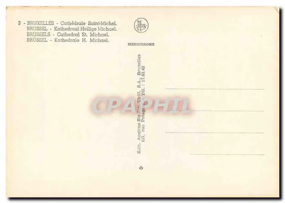 Bruxelas — Catedral de São Miguel — editor Mexichrome, n°3 - Verso