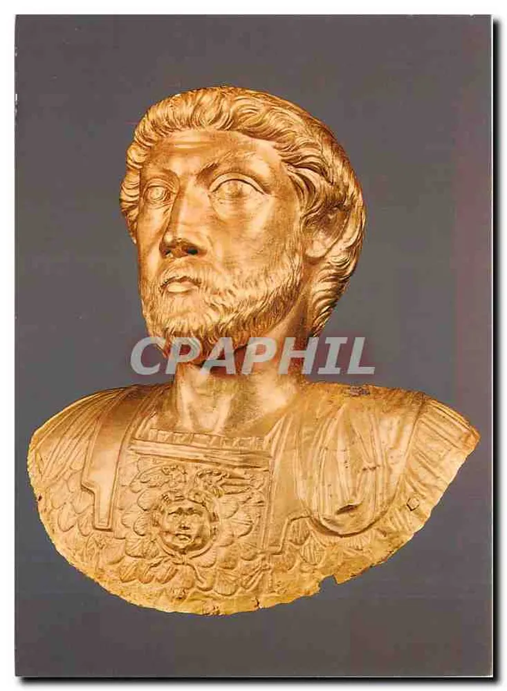 Buste en or de l'empereur Marc Aurèle — fin du 2e siècle apr. J.-C. — Imprimé en Suisse - Recto