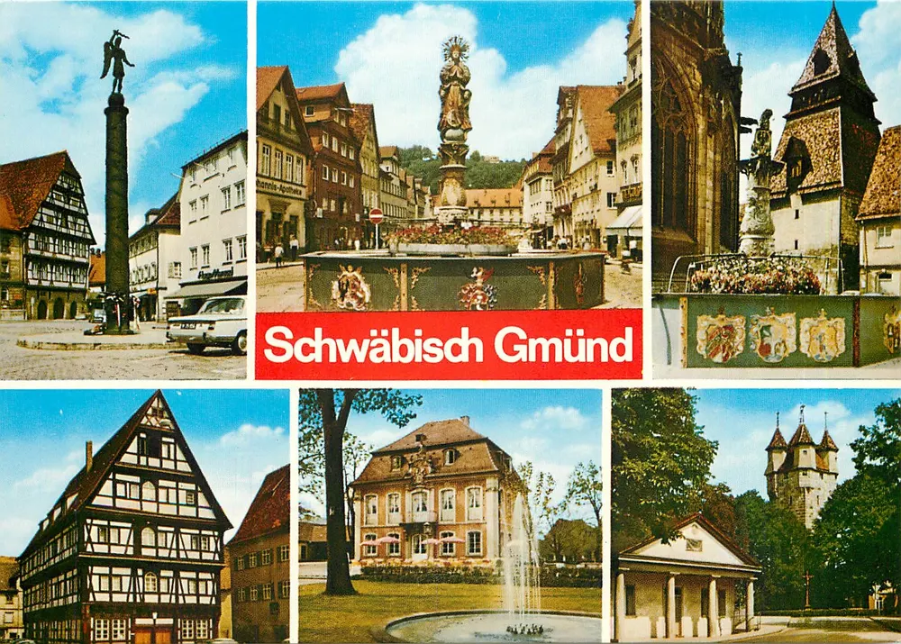 Schwäbisch Gmünd — vista panorâmica — Editora: FHR, Loppingen - Frente