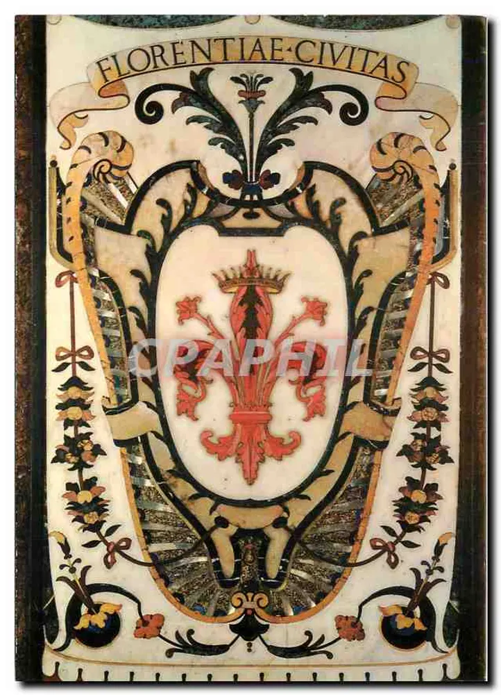 Florentiae Civitas — Escudo de Florença — Editor Giusti di S. Bococci, série A 396 - Frente