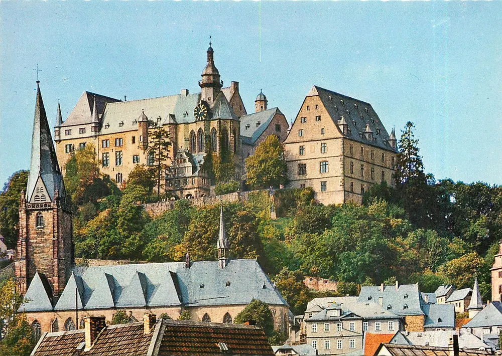 Marburg a. d. Lahn — A Vista do Castelo — F. Zeitz KG, Königsee - Frente
