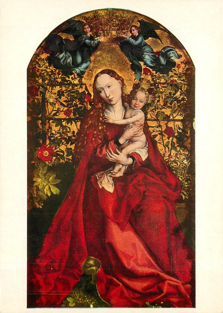 Madonna im Rosenbeet — Martin Schongauer (um 1430–1491) — WIECHMANN-BILDKARTEN, Nr. 1393 - Vorderseite