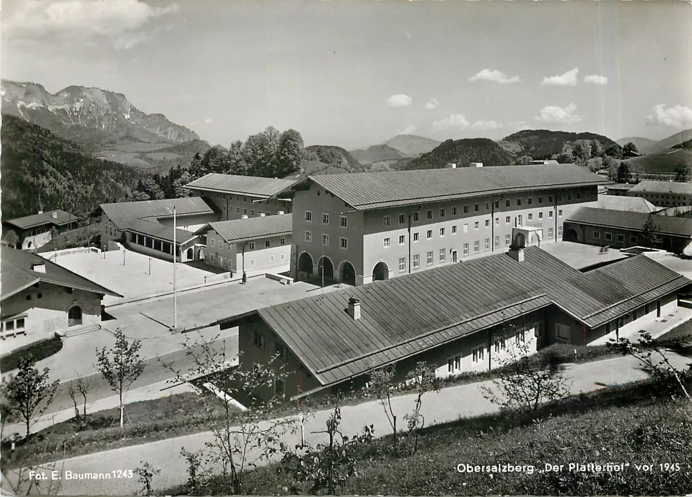 Obersalzberg — El Platterhof antes de 1945 — Ernst Baumann, n°1243 - Anverso