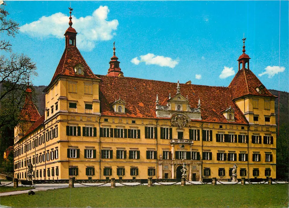 Schloss Eggenberg — fachada principal — Landesmuseum Joanneum Graz, série JE 1 - Frente