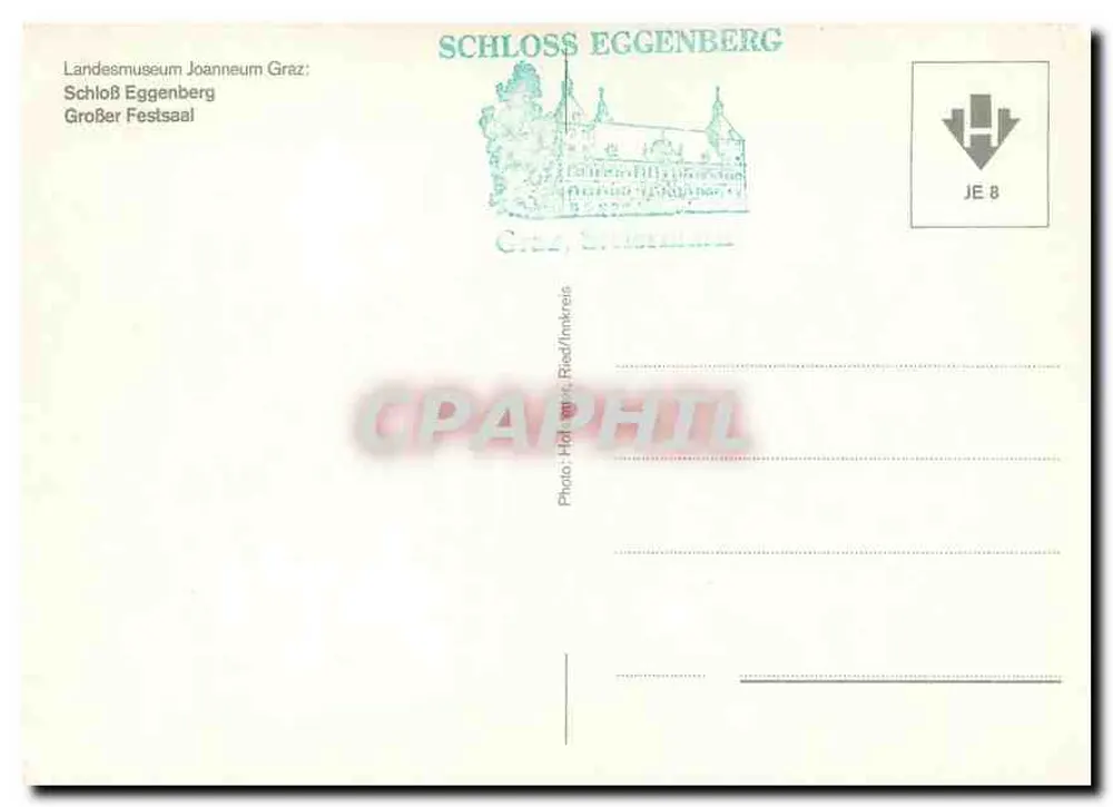Schloss Eggenberg — Grande Salão de Festa — Landesmuseum Joanneum Graz, série JE 8 - Verso