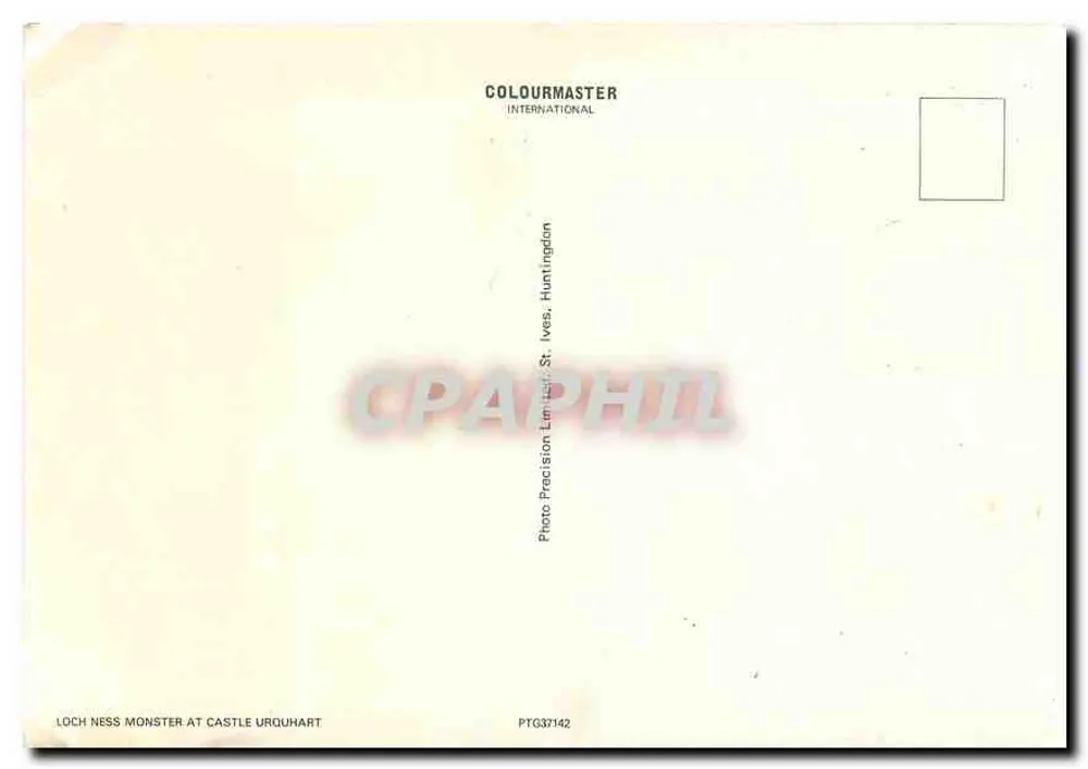 Monstro do Loch Ness — à Castle Urquhart — editor COLOURMASTER INTERNATIONAL - Verso
